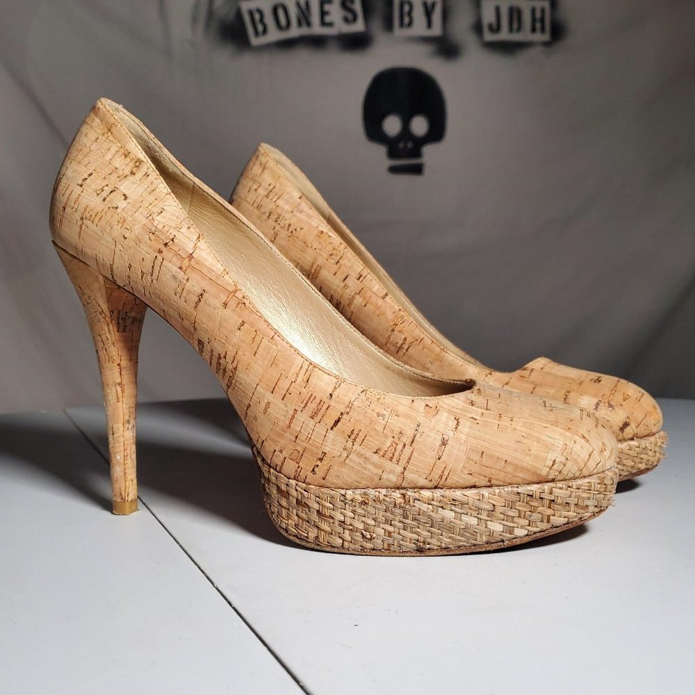 Stuart Weitzman Cork Heels Size 9m - image 1
